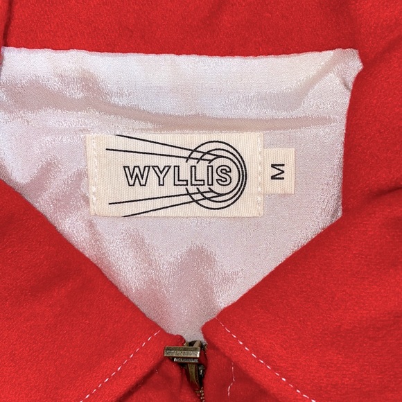 Rare Wyllis Clothing Cherry Red Cropped Wool Zanzi Pilot Jacket Western Chic - Picture 9 of 16